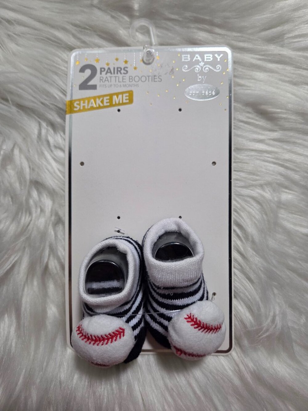 Baby Baseball Rattle Socks - Picture 1 of 5